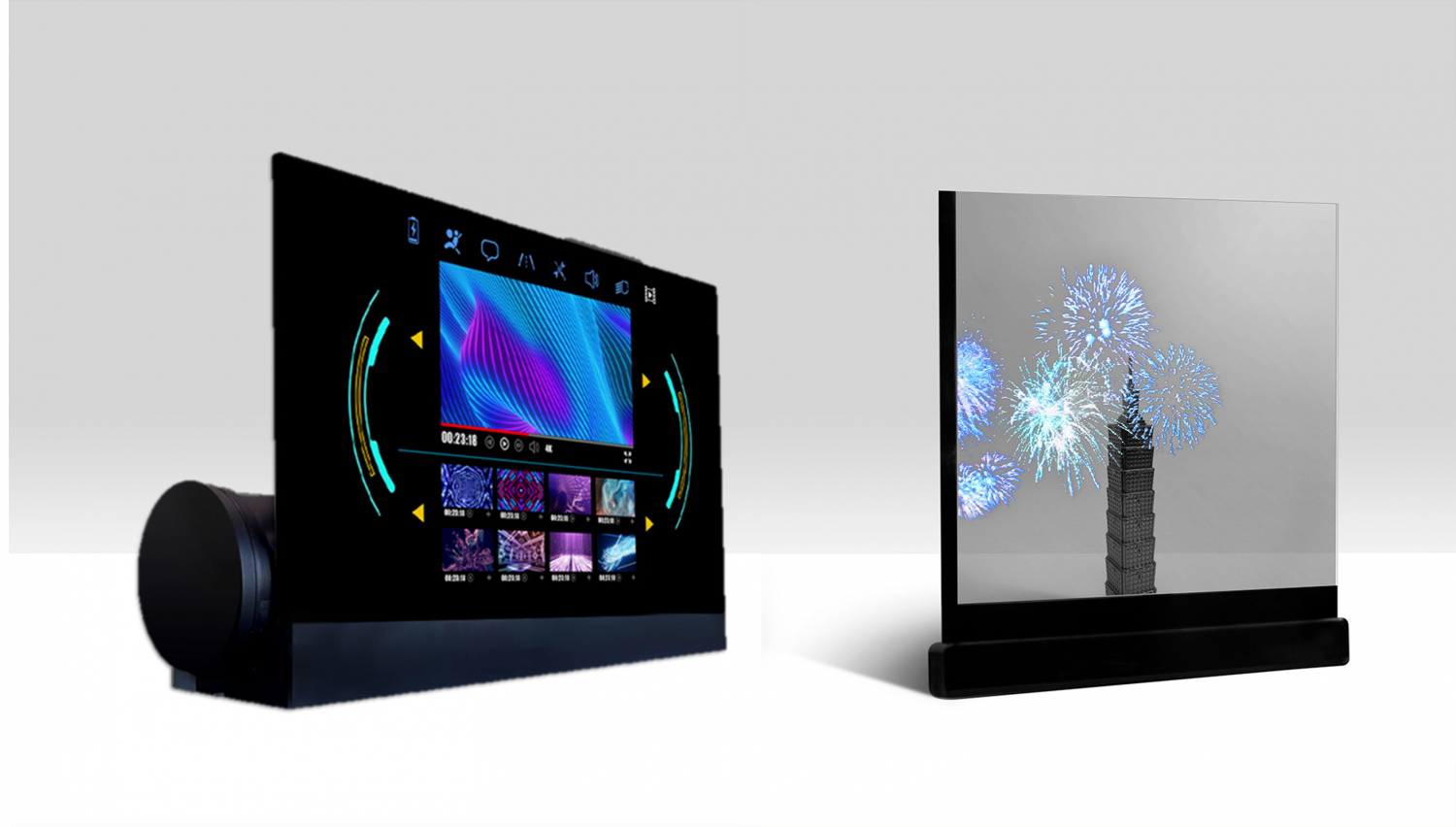 可捲式、折疊性、高透明